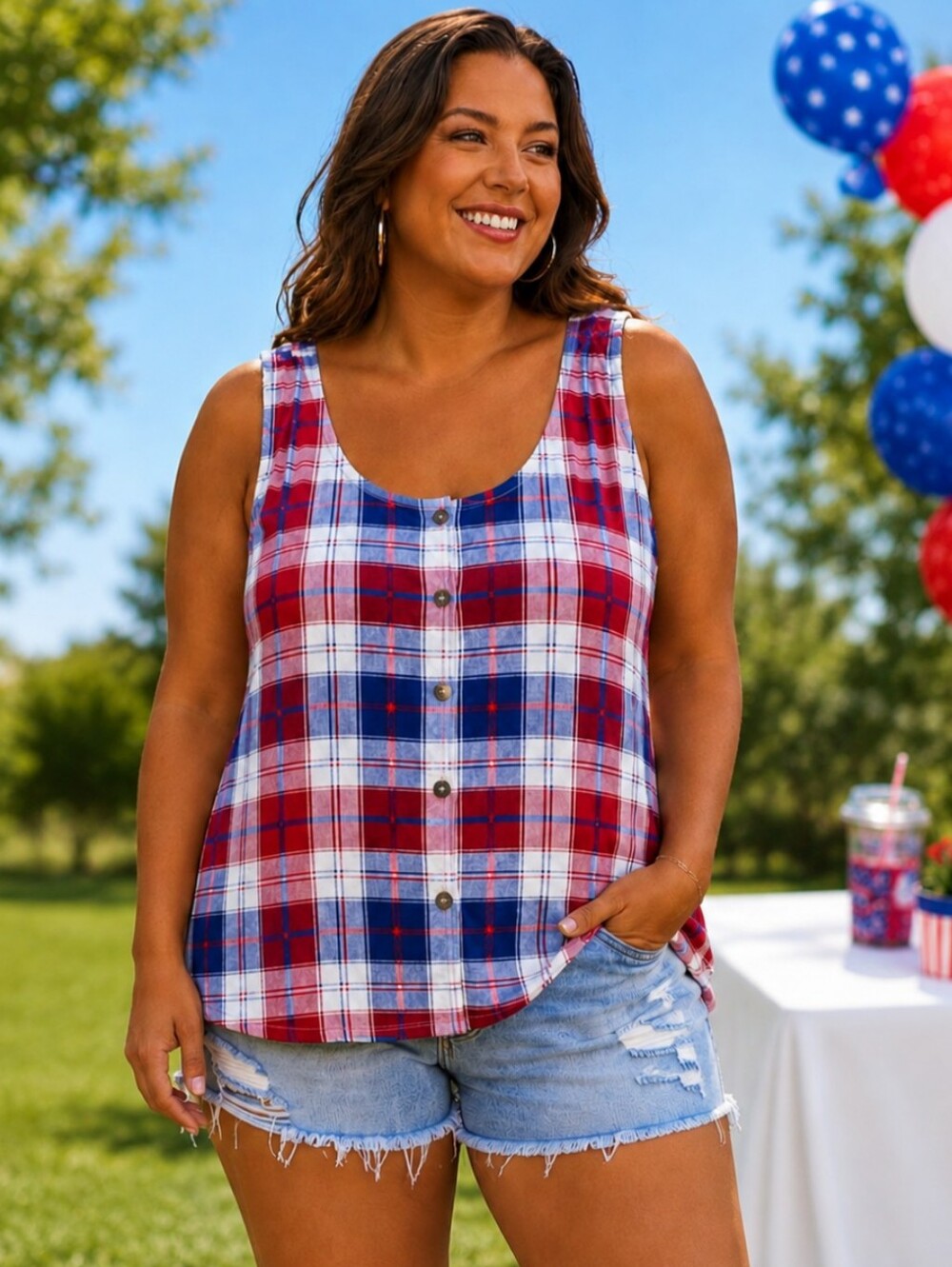 🇺🇸 TORRID - Size 2X - Red White Blue 4th of July